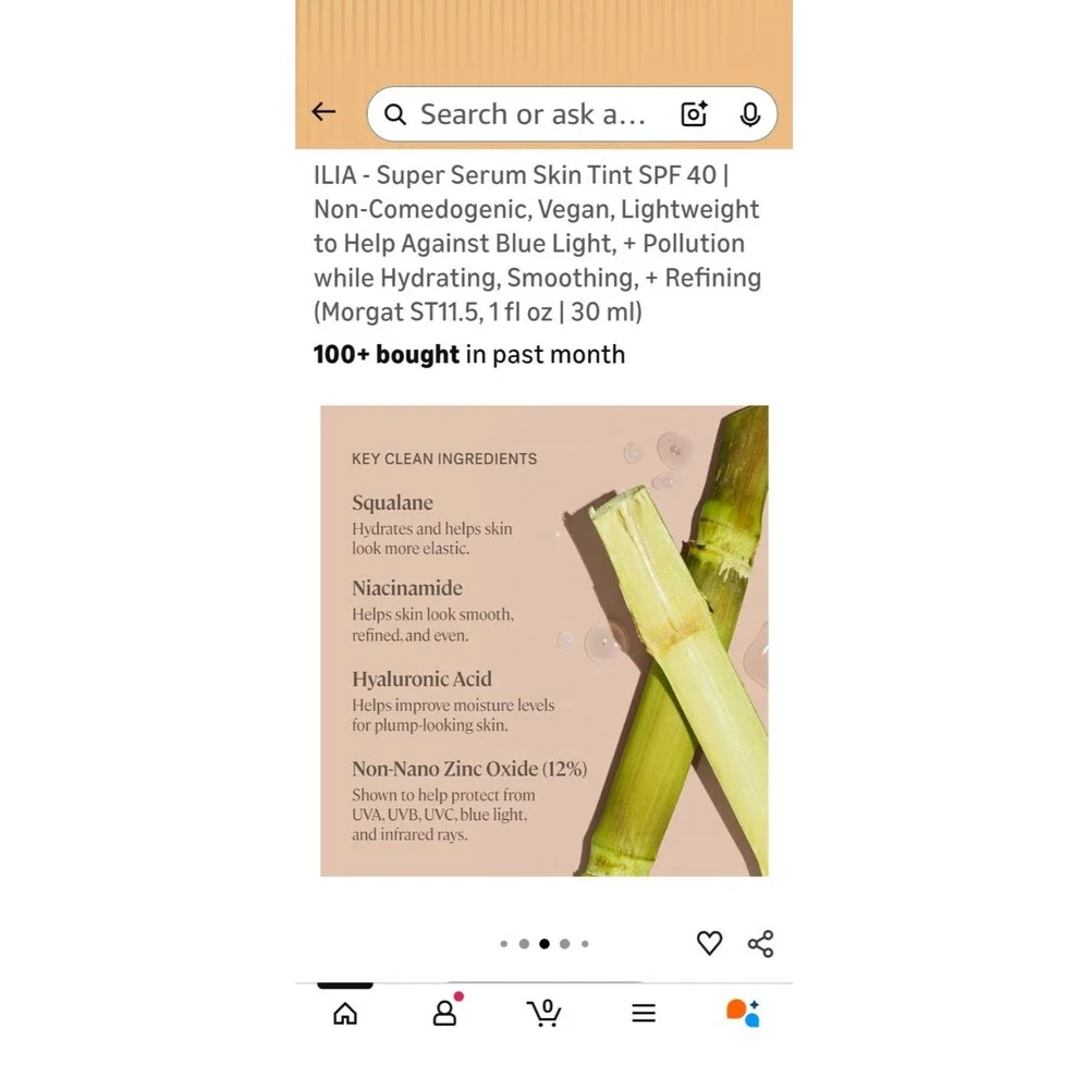 ILIA Super Serum Skin Tint SPF 40- Morgat ST 11.5